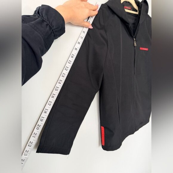Authentic Vintage Prada Black Jacket with Red Logo – Iconic Staple - Picture 9 of 17